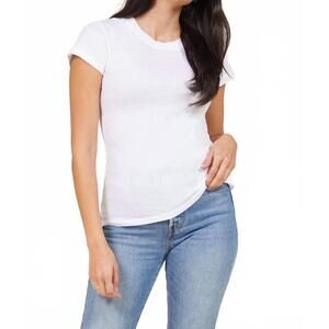 NEW LAMADE basic classic crew neck tee in white